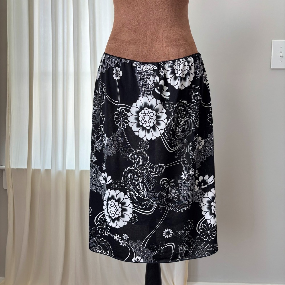 90s Vintage Rag Midi Skirt XL Floral Grunge Fairy Whimsigoth Y2K Ren Faire Beach - Picture 2 of 14